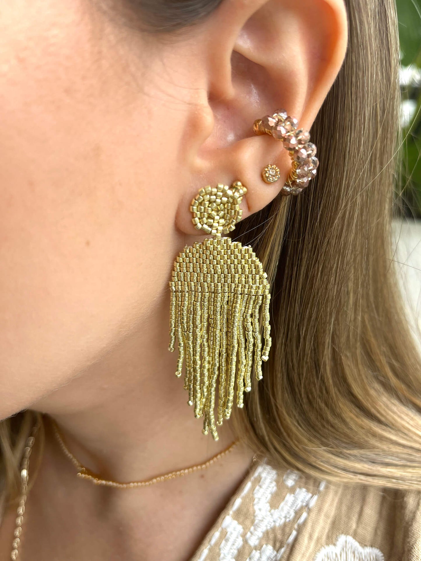 Aretes Amanecer Dorado