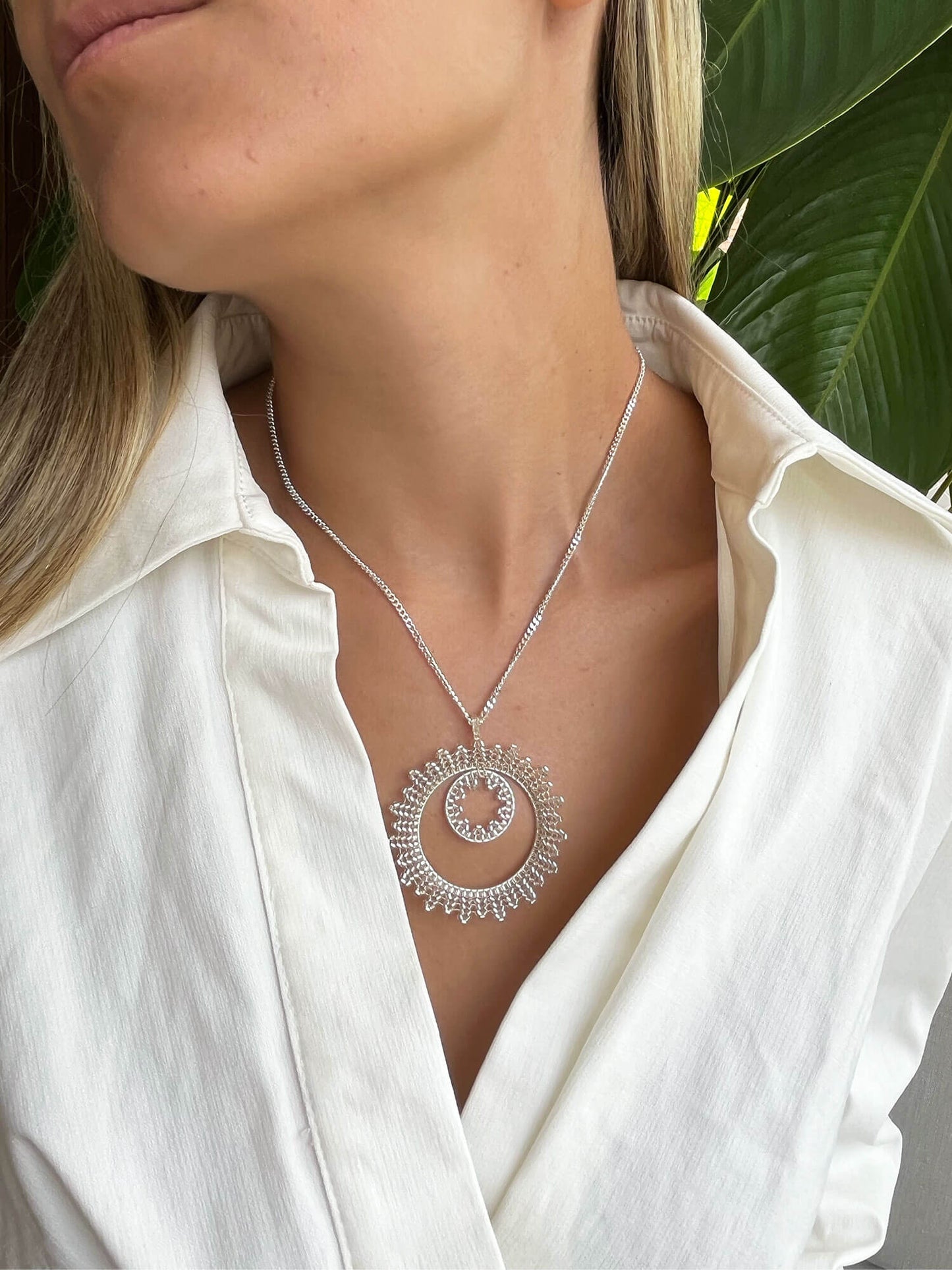 Collar Sol Plateado