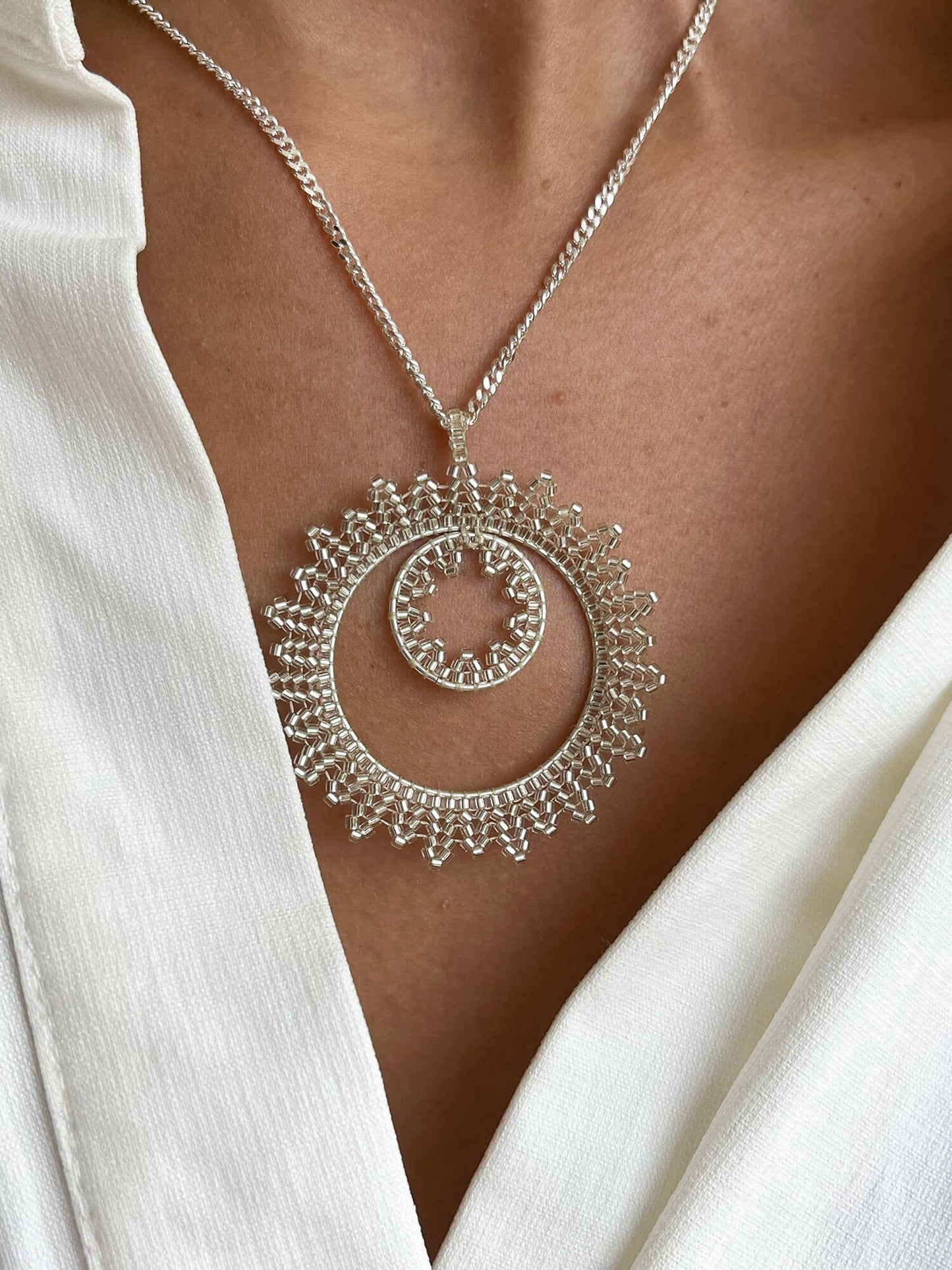Collar Sol Plateado