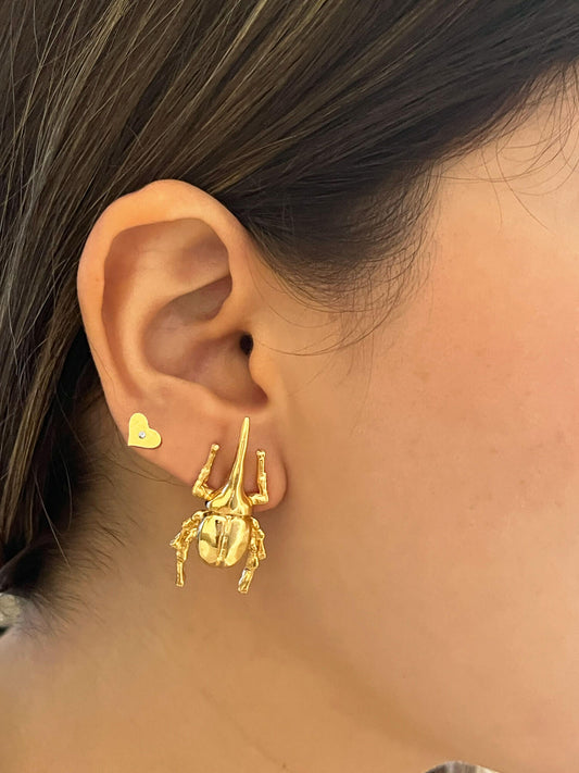 Aretes Escarabajo Dorado