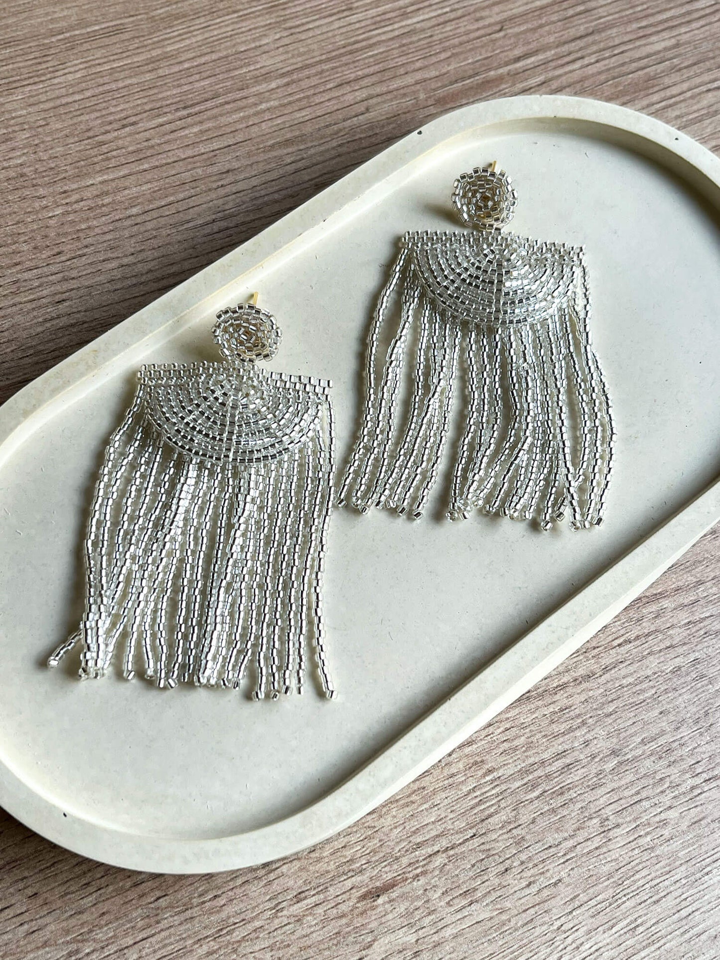 Aretes Étnico Plateado