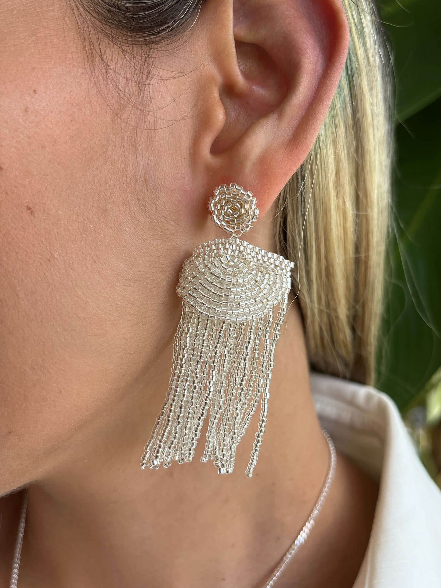 Aretes Étnico Plateado