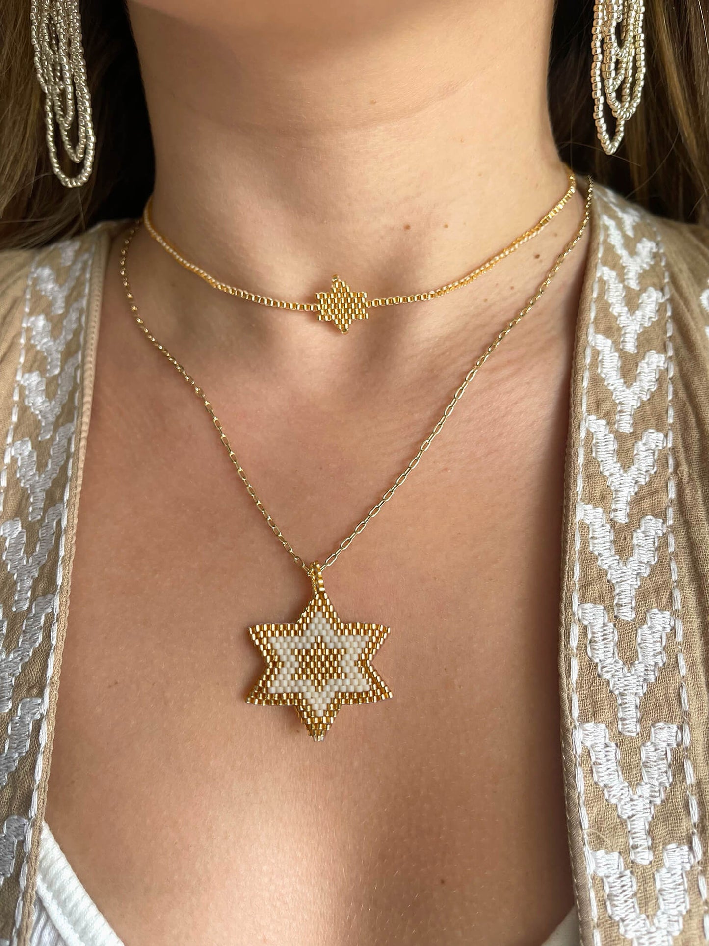 Choker Estrella Plateada