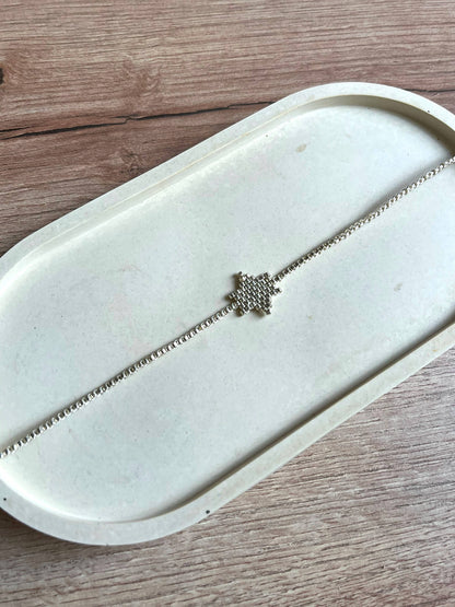 Choker Estrella Plateada