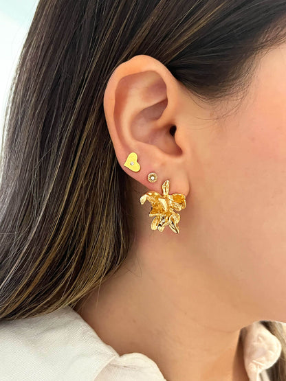 Aretes Orquídea Dorado