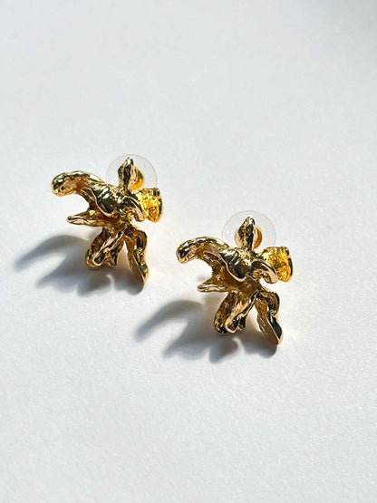 Aretes Orquídea Dorado