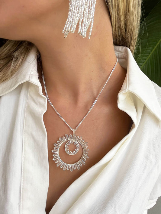 Collar Sol Plateado